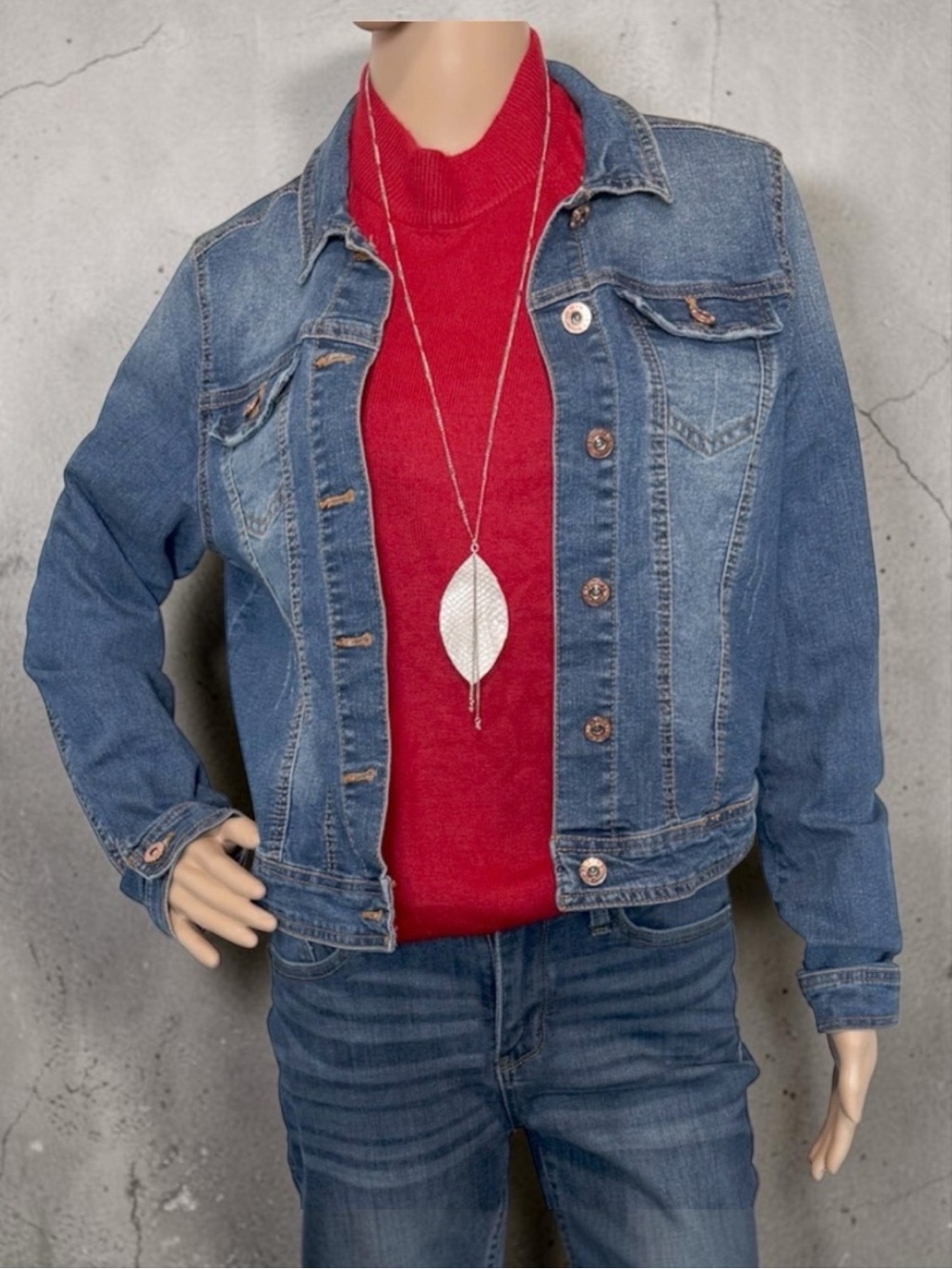 Fashion Nova Denim Jacket Size M